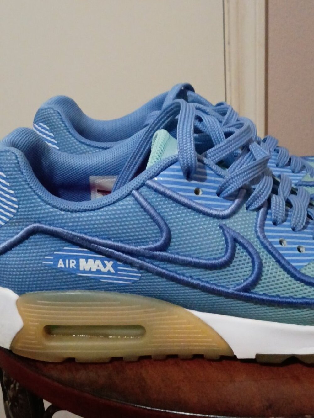 Nike Air Max 90 Ultra 2.0 BR Breathe 917523-400 Women's Size US 7.5 Blue - Picture 11 of 13